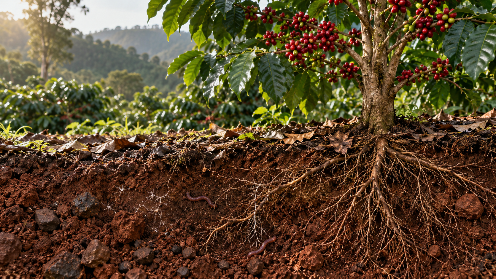 Đất bộ rễ và hệ sinh thái tạo nên terroir cà phê