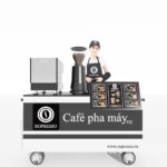 Combo trọn gói - Xe quầy Cafe pha máy 2 Group