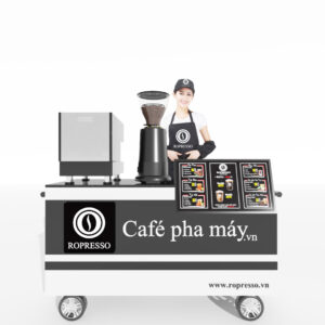 Combo trọn gói - Xe quầy Cafe pha máy 2 Group