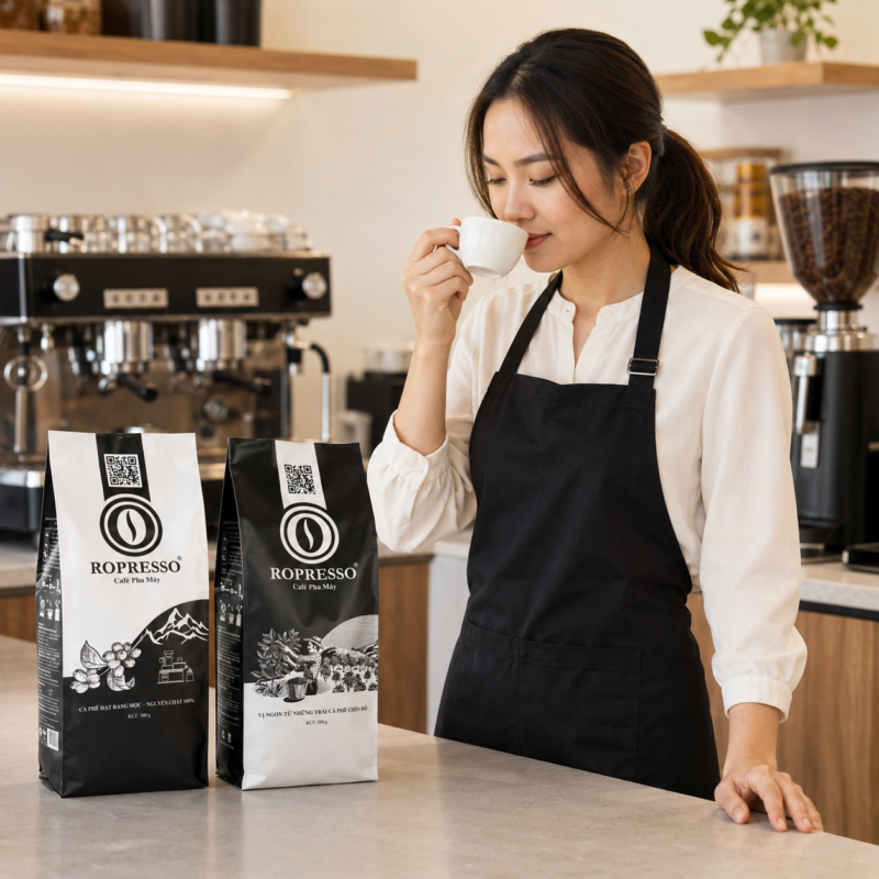 Cà phê pha máy Ropresso 500g – Đậm vị, ít chua