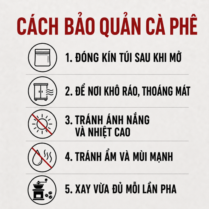 Cách bảo quản cà phê