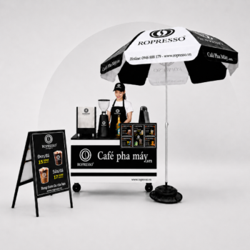 Combo xe quầy cafe pha máy Tiêu Chuẩn Ropresso